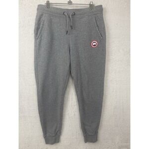 Canada Goose Men's Huron Pant Logo Patch Sweatpants Joggers M Stone Heather